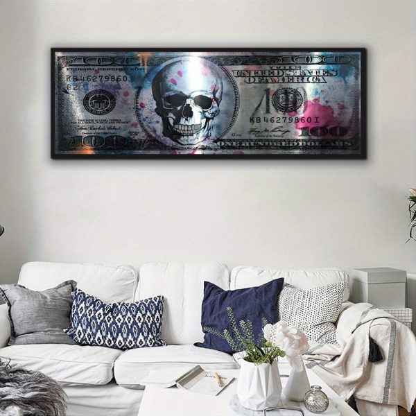 100 Dollars Skull Canvas (Unframed) - Image 6