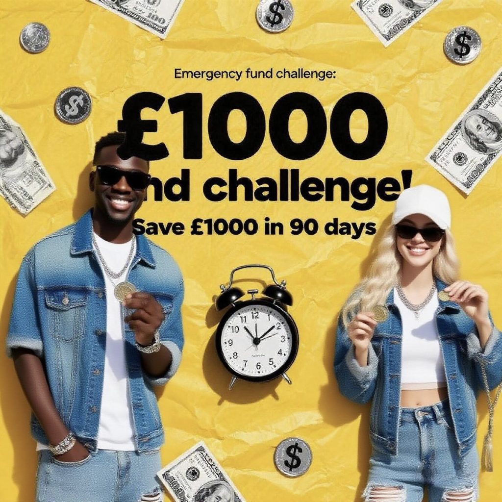 £1000 Emergency Fund Challenge: Save £1000 in 90 Days